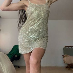 Glittery Golden Dress